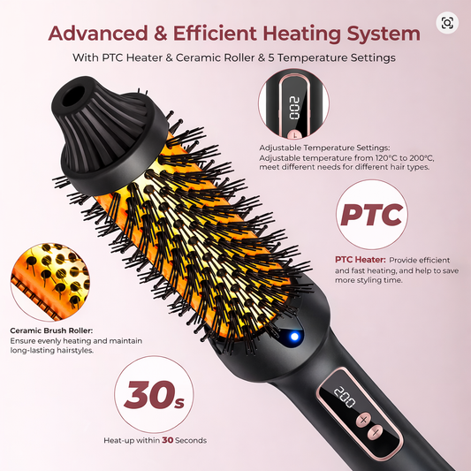 Hair Volumizing Curling Iron Brush