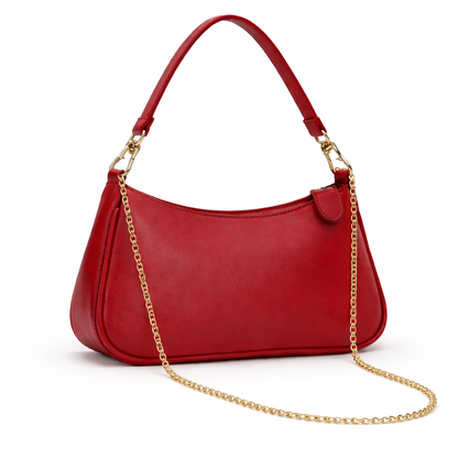 Stylish Shoulder Bag for Women with 2 Removable Straps and Zipper Closure Crossbody